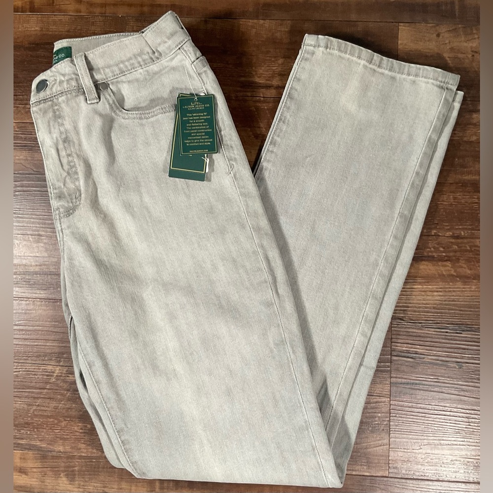 Vintage Lauren Ralph Lauren Classic Straight Gray Washed Jeans, Sz 8 NWT